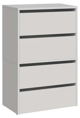 Produktbild von Topeshop MODO X2 BIEL, Geschlossen, Weiß, Partikelbord, 4 Regale, Matt, 600 mm