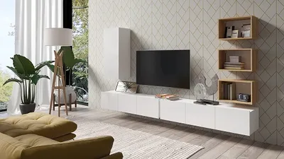 Produktbild von Furmeb24 - CALABRINI 36 -Wohnwand , Schrankwand, (Weiss)