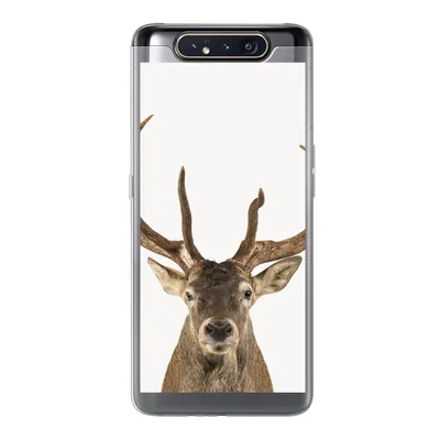 Produktbild von MuchoWow® Handyhülle Schutzhülle Hülle für Samsung Galaxy A80 Hirsche - Tiere - Geweih - Kinder - Jungen Silikon Softcase Handy Hülle - Schutzdeckel