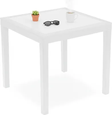 Immagine prodotto di Frostproof - Tavolo da Esterno, 78x78x73h cm Bianco, 4 Posti  Italy