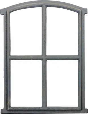 Produktbild von Graues Stallfenster aus Eisen im Antik-Stil, 49 cm