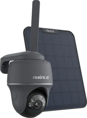 Produktbild von Reolink 3G/4G LTE Akku Überwachungskamera Go PT Ultra+Solarpanel 8MP,4K,Intelligente Erkennung,355°&140° PTZ,mit 32GB microSD,Außenbereich,Grau