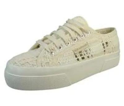 Obrázek produktu pro Superga Dámské vysoké tenisky 2740 Platform Crochet Macrame S61448W béžové