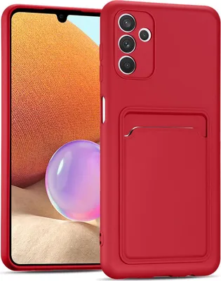 Produktbild von Conie Schutzhülle für Samsung Galaxy A54 5G mit Kartenfach Tasche Case Cover Bumper Silikon Hülle in Rot