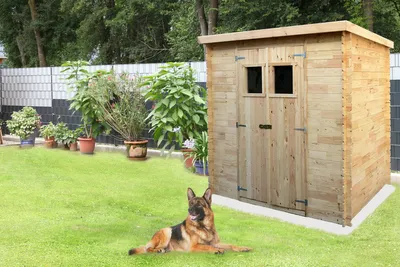Produktbild von Gartenhäuschen Pöchlarn - 1,30 x 2,35 Meter aus 19mm Blockbohlen