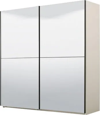 Image de Ponso - Grande Garde-robe, 217x210h cm Blanc, Porte-manteaux