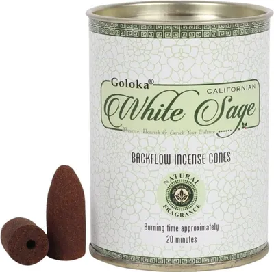 Produktbild von Goloka White Sage Backflow Räucherkegel