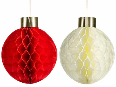 Productafbeelding van Set van 10 kerstdozen van honingraatkarton, 30x30x34 cm