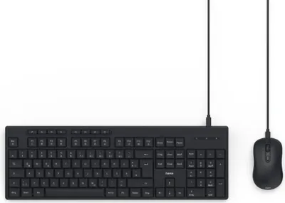 Immagine prodotto di hama 00173054 hama CKM-200 set tastiera e mouse cablato nero