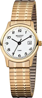 Productafbeelding van Regent herenarmbandhorloge, goudkleurig, analoog, model F-886, met stalen band, artikelnummer D2URF886