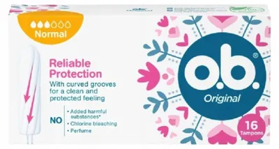 Zdjęcie produktu dla O.B. Tampony Original Normal, 16 sztuk