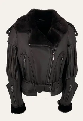 Produktbild von Lammfelljacke im Western-Stil – Raffinierte Fransen, edler Charme - Größe: M