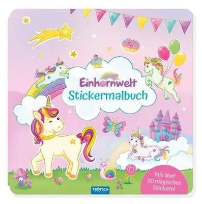 Obrázok produktu pre Trötsch Malbuch Stickermalbuch Einhornwelt