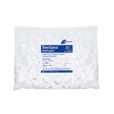 Produktbild von Meditrade BeeSana® Mulltupfer, unsteril - 20 x 20 cm 250 Stück