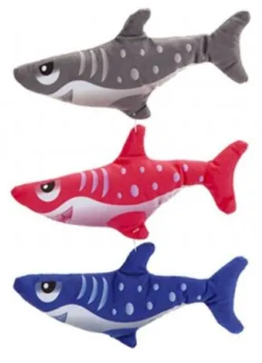 Produktbild von Hai Kuscheltier 20 cm weiches Plüschtier grau rot blau Stofftier