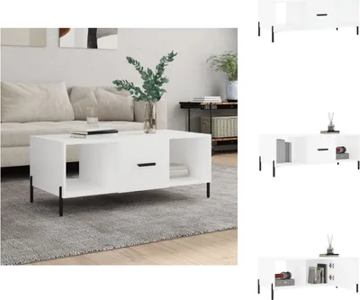 Immagine prodotto di vidaXL Tavolino bianco 102x50x40 cm in legno - Tavolini da caffè