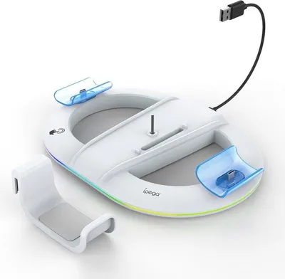 Obrázok produktu pre iPega P5S045 Vertikálne Nabíjací Stojan s RGB pre PS5/PS5 Slim White