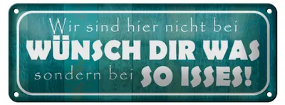 Produktbild von Blechschild Spruch 27x10cm wir nicht bei Wünsch Dir Was Dekoration
