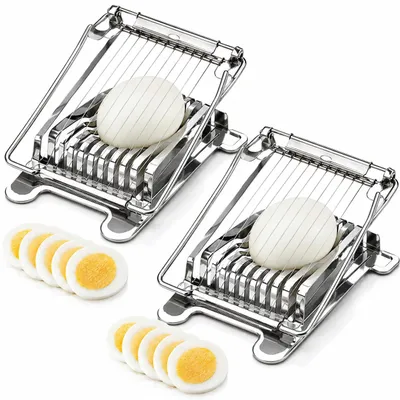 Eierschneider-Set 2er-Pack, Edelstahl, mit Eiertrenner
