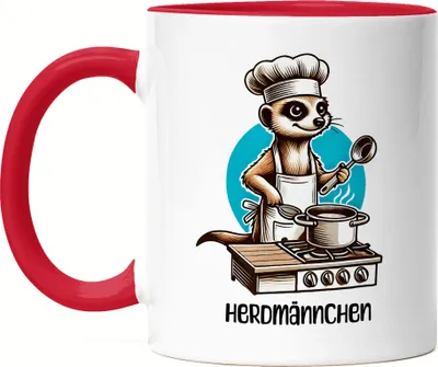 Produktbild von Herdmännchen Tasse rot Koch Hobbykoch Chefkoch Küche Kochen Grillen