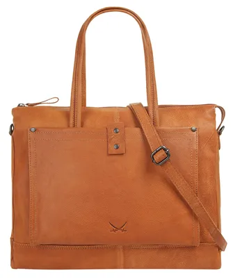 Produktbild von Sansibar Damen Shopper cognac, Vintage, ca. 40x33x9 cm, DIN A4-tauglich, mit geteiltem Hauptfach
