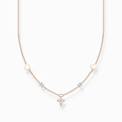 Produktbild von Thomas Sabo KE2154-416-14 Halskette mit Herzen Sterling-Silber Rosé Vergoldet