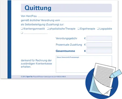 Produktbild von Quttungsblock Quittungsbuch Quittung Quittungen 5x50 Blatt selbstdurchschreibend
