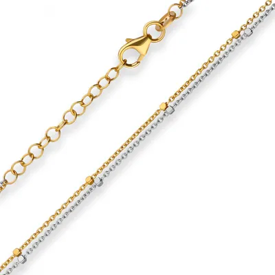1-4mm-Fantasiekette-aus-585-Gold-gelb-weiß-42cm