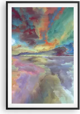 Produktbild von Gerahmtes Poster - Schwarzer Rahmen - Abstraktion modern - 61x91,5 cm - Wand Bild - Wanddeko - Wandbilder - Kunstposter - Wandposter - Bilderrahmen - Bilder - Kunstdruck - Wandbild - P2BPA61x91-4027