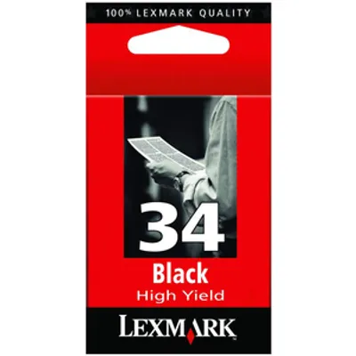 Produktbild von Lexmark 34XL, Hohe (XL-) Ausbeute, Schwarz, Tinte auf Pigmentbasis, 1 Stück(e)