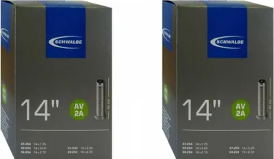 Produktbild von Schwalbe 2x Schlauch AV2A 14x1.75-2.50 47/60-254 AV 40mm
