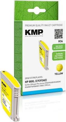 Obrázok produktu pre KMP H34, Žltá, Atrament na pigmentovej báze, 1 kusov
