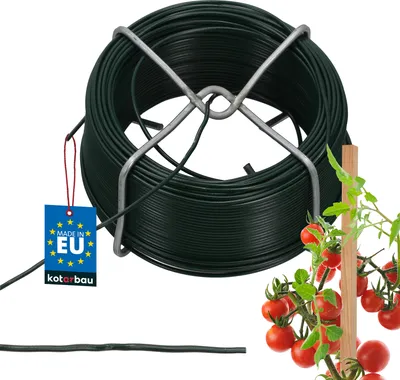 Obrázok produktu pre KOTARBAU® záhradnícky drôt s PVC povlakom na sadenie kvetov Oceľ 50 M X 1,6 MM
