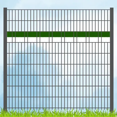 Produktbild von Sichtschutzstreifen in Vereinsfarben - Set GRÜN-WEISS Akzentstreifen