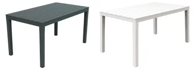 Image de Table rectangulaire pour l'extérieur. Couleur : noir 72x138x78cm ipae progarden