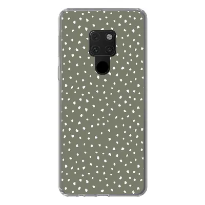 Produktbild von MuchoWow® Handyhülle Schutzhülle Hülle für Huawei P40 Lite Polka dots - Grün - Weiß Silikon Softcase Handy Hülle - Handy