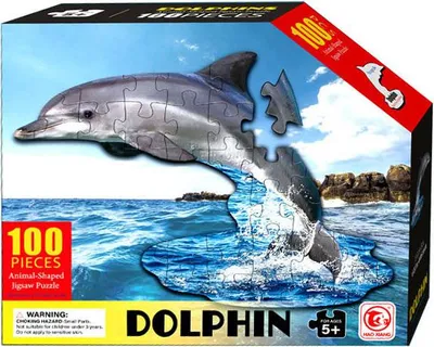 Obrázok produktu pre Tvarové puzzle Delfín, 100 ks.