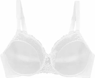 A white bra is shown against a white background.