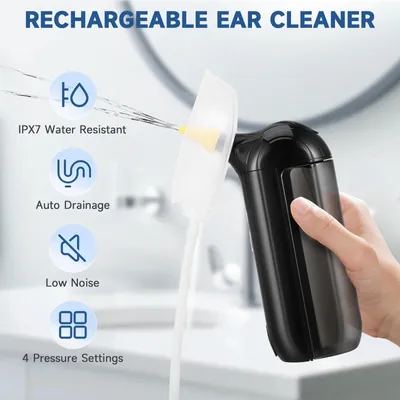 Produktbild von Ohrenreiniger - Elektrischer Ohrenschmalz Entferner - Wasserspülung mit 4 Modi - Ohrspülungsset - Per USB wiederaufladbar