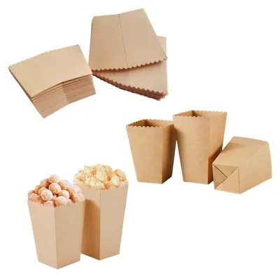 50 Kraftpapier-Popcorndosen, Mini, 22 oz, braun, für Partys