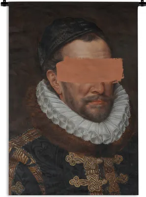 Produktbild von MuchoWow® Wandteppich Wandbehang Wilhelm von Oranien - Adriaen Thomasz - Gemälde 120x180 cm Tapisserie Dekoration Wandtuch - Schlafzimmer - Dekorationen für das Haus
