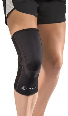Produktbild von MUELLER Kniebandage ohne Patellaöffnung, atmungsaktiv, schwarz - L -- 1 Stck