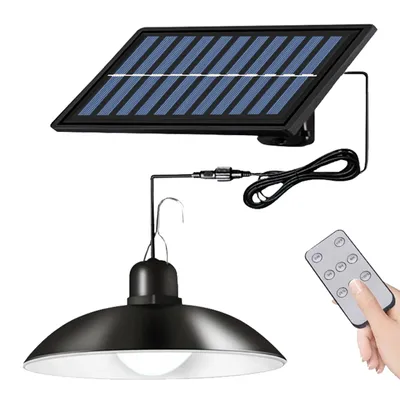 Produktbild von MasterLED Solar High Bay LED Lampe – 100lm – mit Fernbedienung und Dämmerungssensor – 3 Helligkeitsstufen – Solar Außenleuchte für Werkstatt, Garage