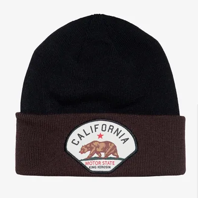 Immagine prodotto di King Kerosin Strickmütze "California Motor State" nero/marrone