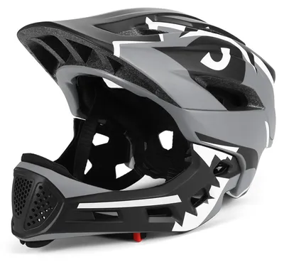 Image de Casque pour enfant, protection complète, réglable, gris clair