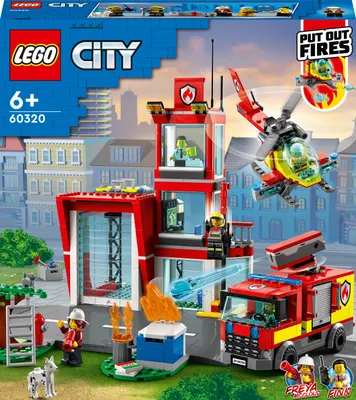 Zdjęcie produktu dla LEGO City Remiza strażacka, Zestaw do budowania, 6 lat(a), Plastik, 0 szt., 1,35 kg