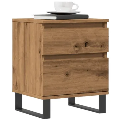 Image de vidaXL Tables de chevet 2 pcs. Chêne Artisan 40x35x50 cm Bois composite
