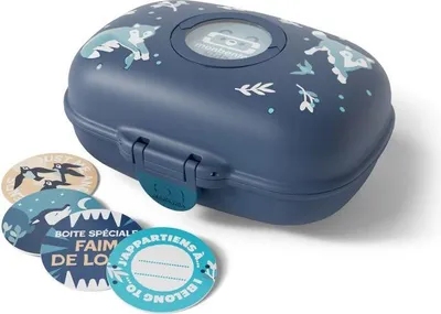Immagine prodotto di Contenitore per merenda MONBENTO MB Gram Wolf, contenitore ermetico per snack, 600 ml
