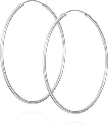 Produktbild von Paar 925 Sterling Silber Creole Ohrringe Ohrschmuck Ohrhänger 50mm 5170