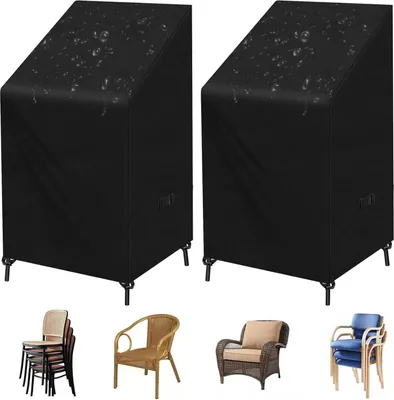 Zdjęcie produktu dla SIRUITON 2-pak pokrowców na krzesła ogrodowe 420D Oxford 65x65x80/120cm